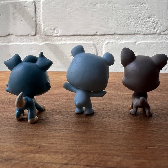 Littlest Pet Shop Small Animals LOT 3 pcs LPS Dog - Bear - Picture 6 of 7